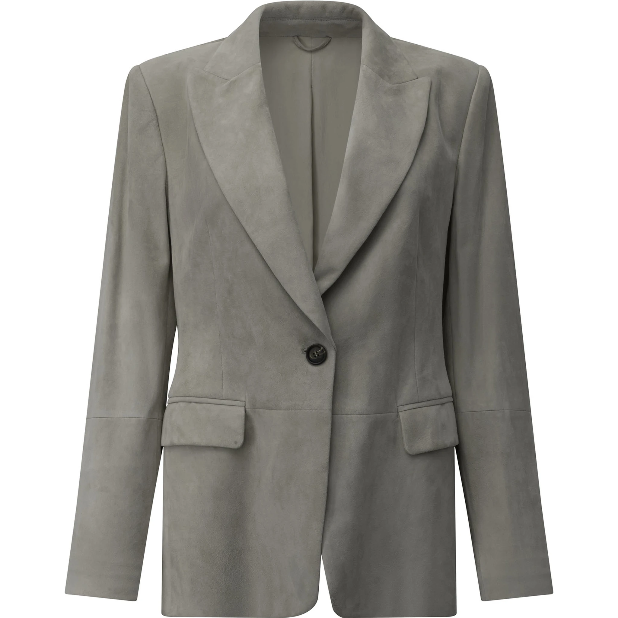 Suede leather blazer jacket