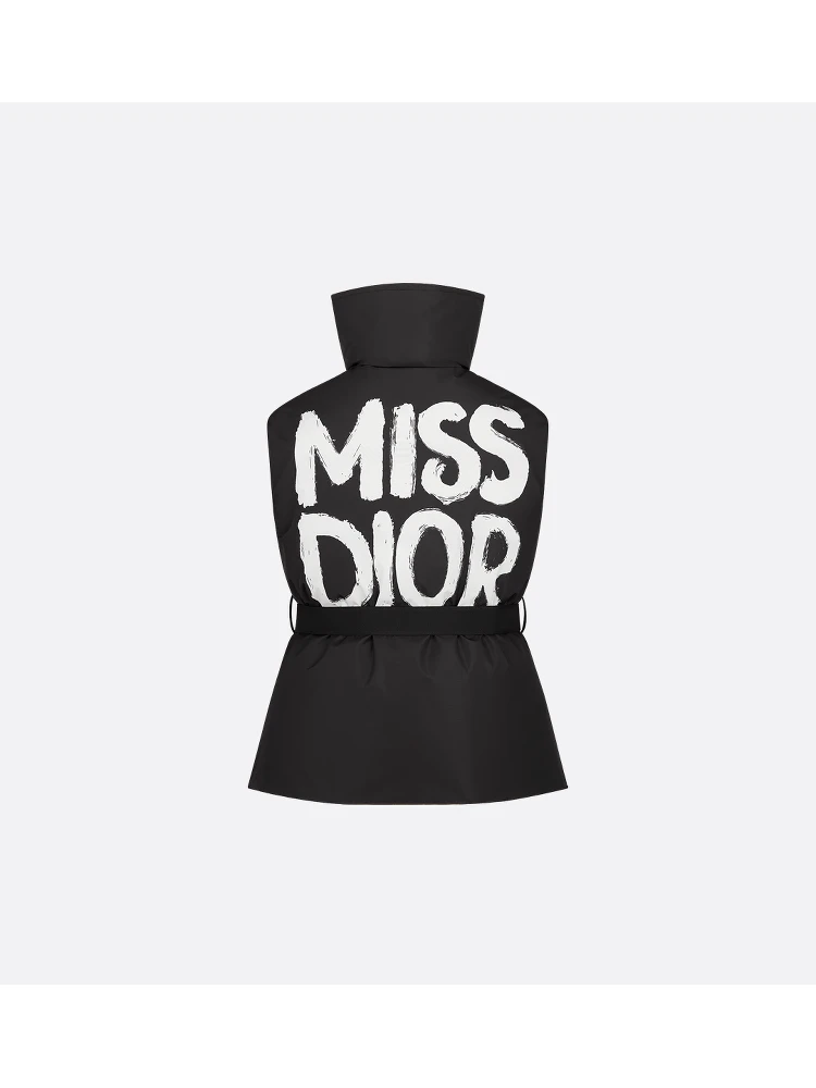 "DiorAlps" belted sleeveless down jacket alternative