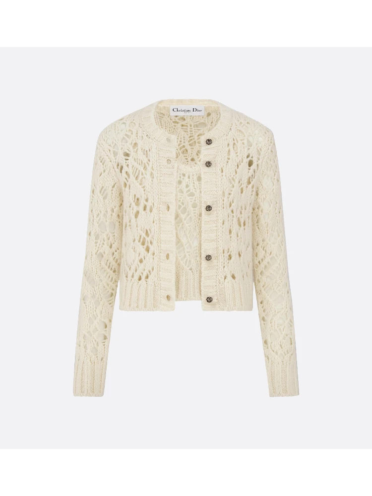 Tank top and cardigan in silk and cashmere