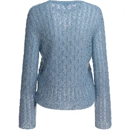 Sweater with perforated detail