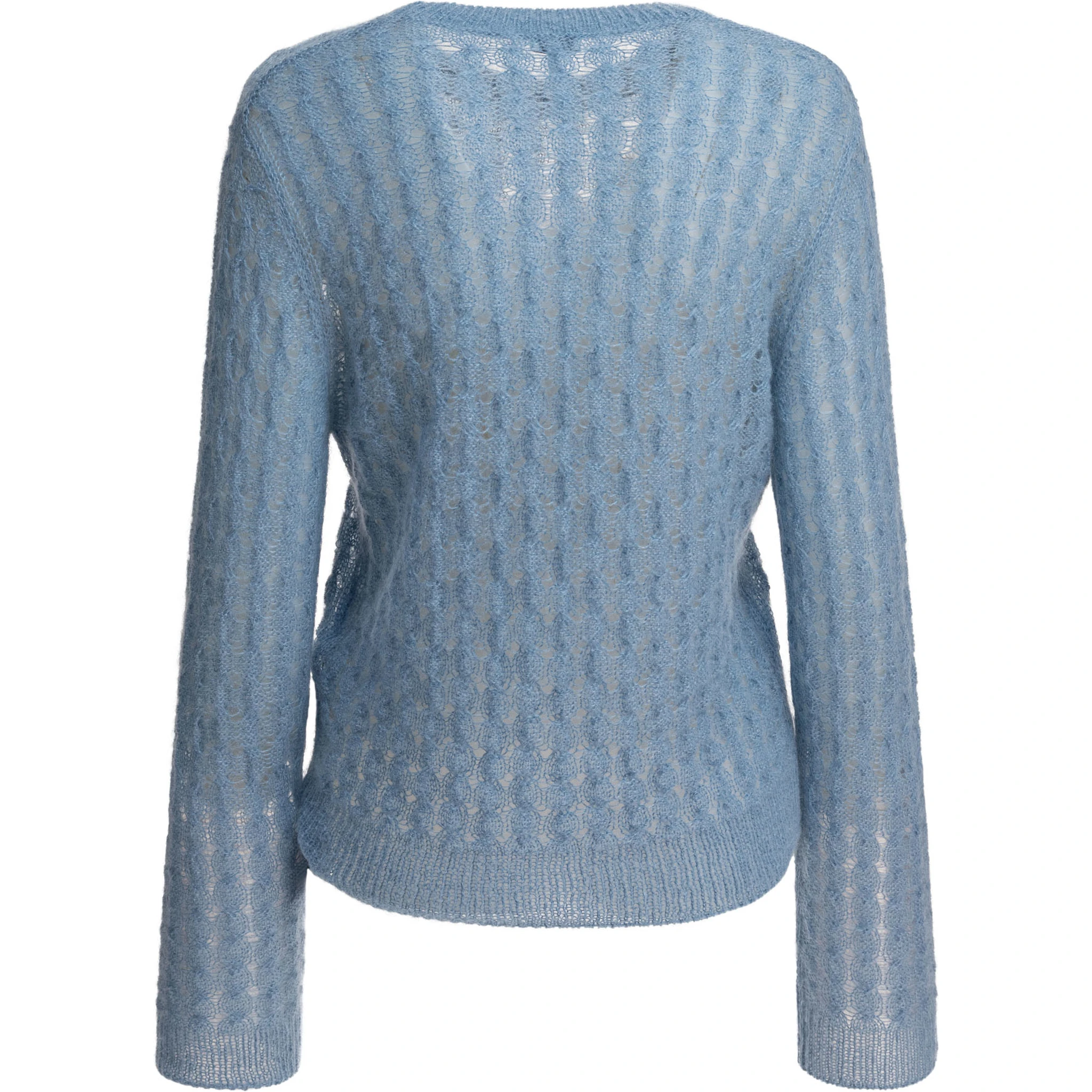 Sweater with perforated detail
