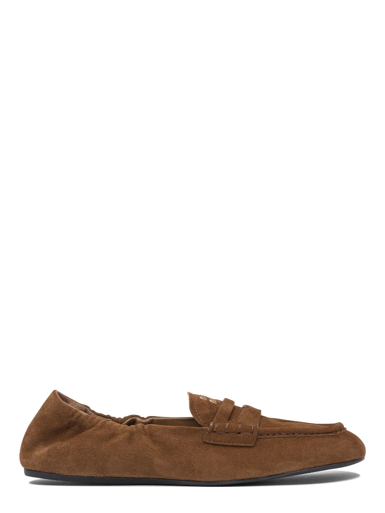 Suede leather loafers