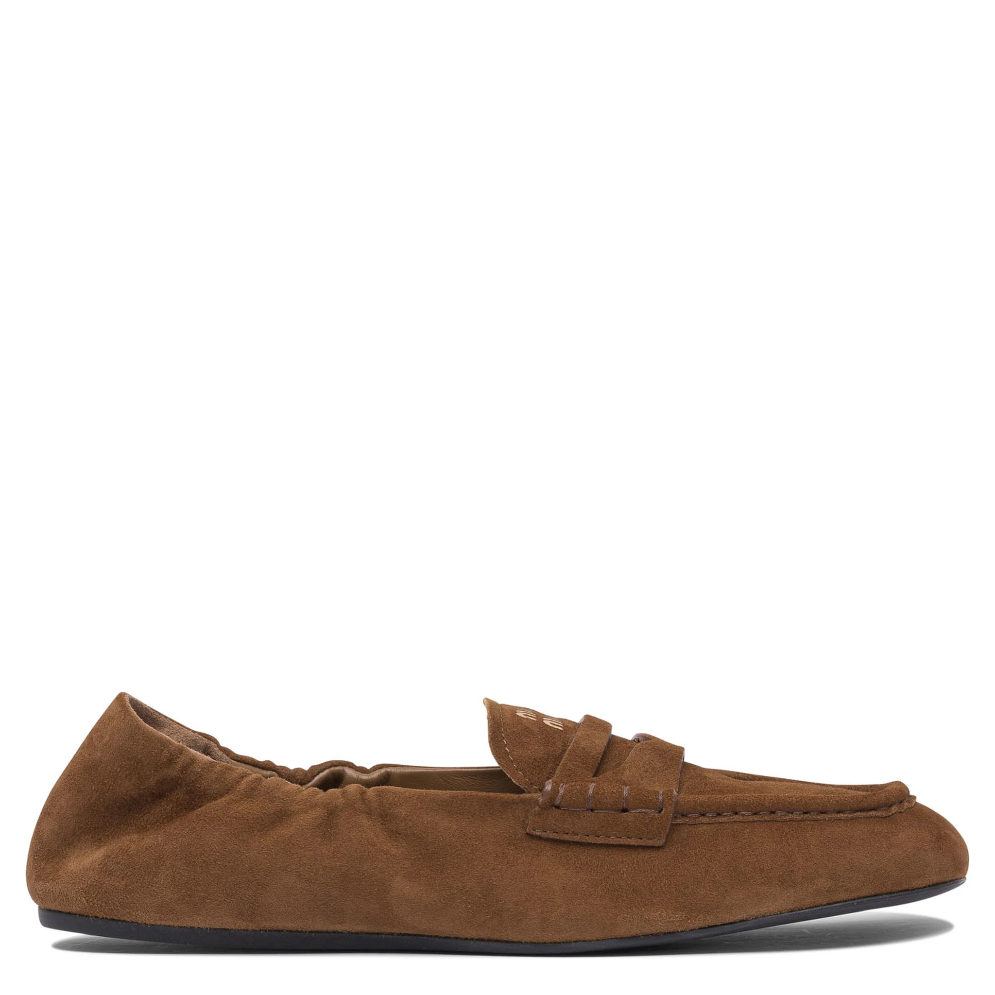 Suede leather loafers