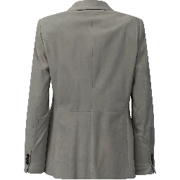 Suede leather blazer jacket