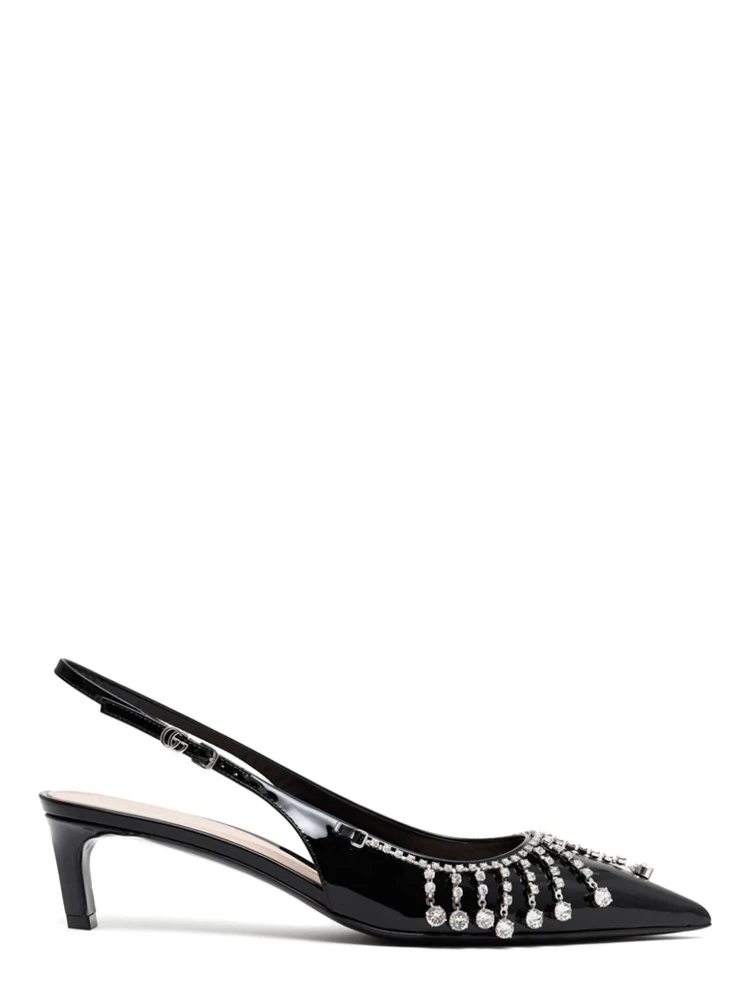 Pumps with crystal chain