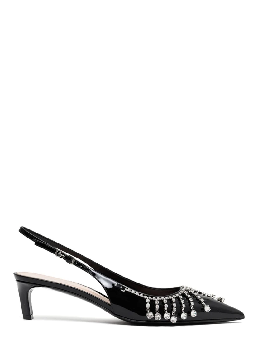 Pumps with crystal chain
