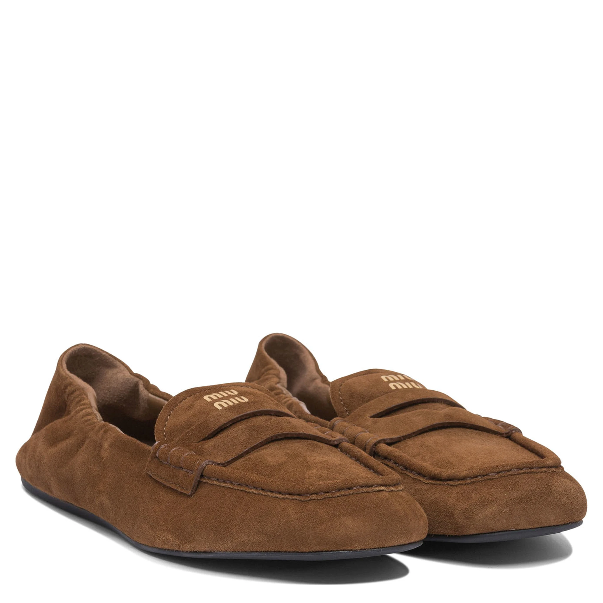 Suede leather loafers