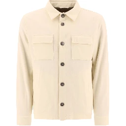 "Resort" overshirt in cashmere and silk
