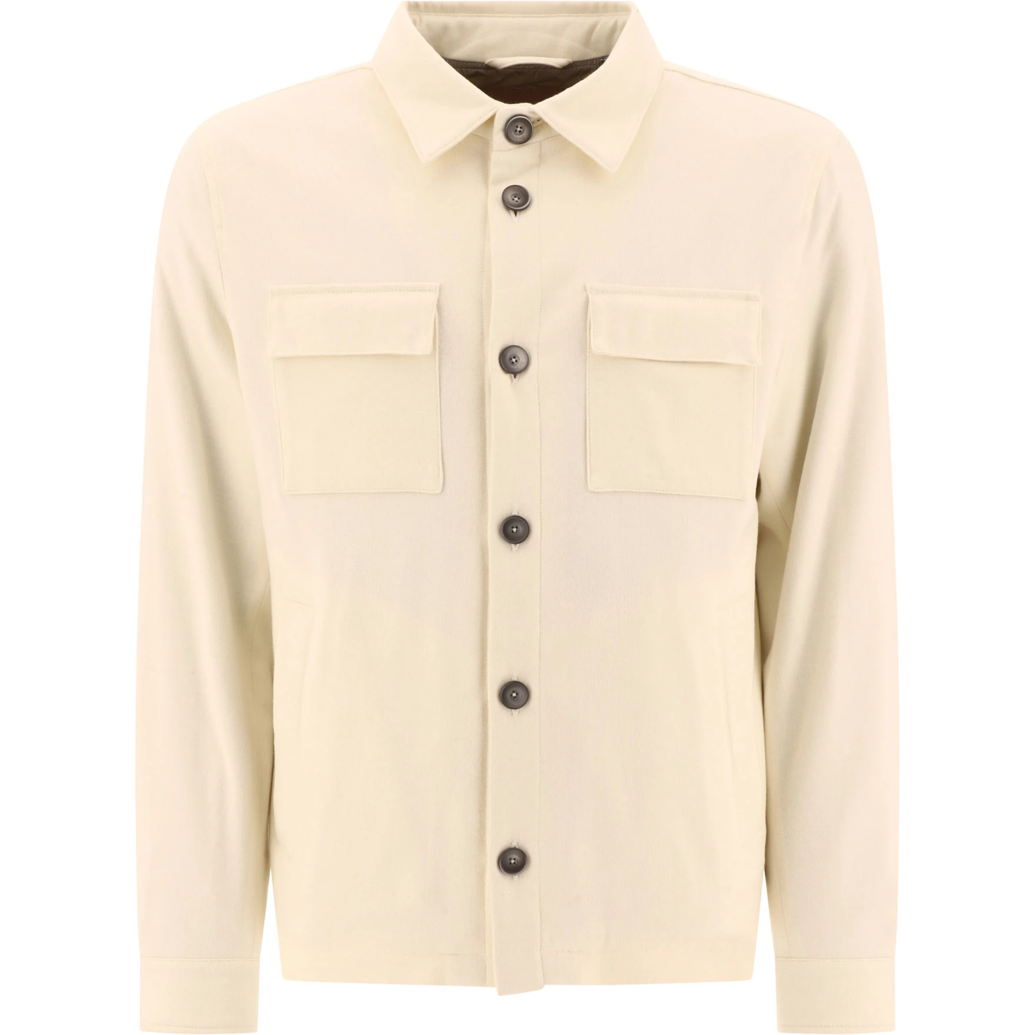 "Resort" overshirt in cashmere and silk