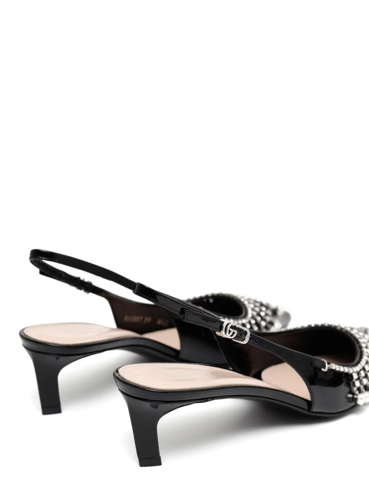 Pumps with crystal chain alternative