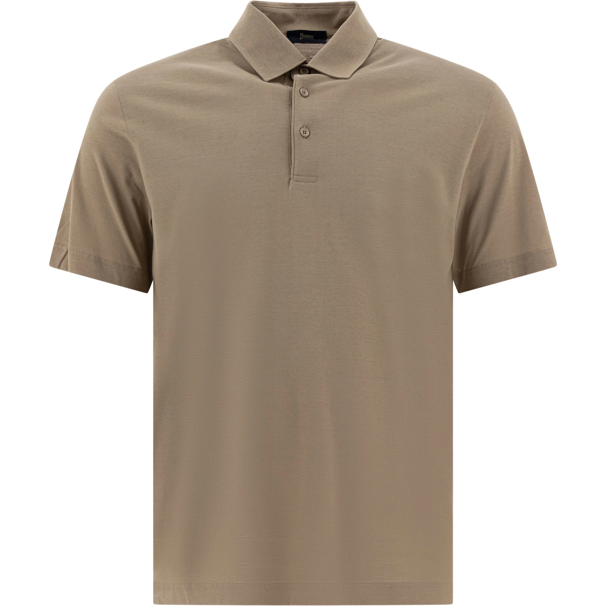 Crêpe jersey polo shirt