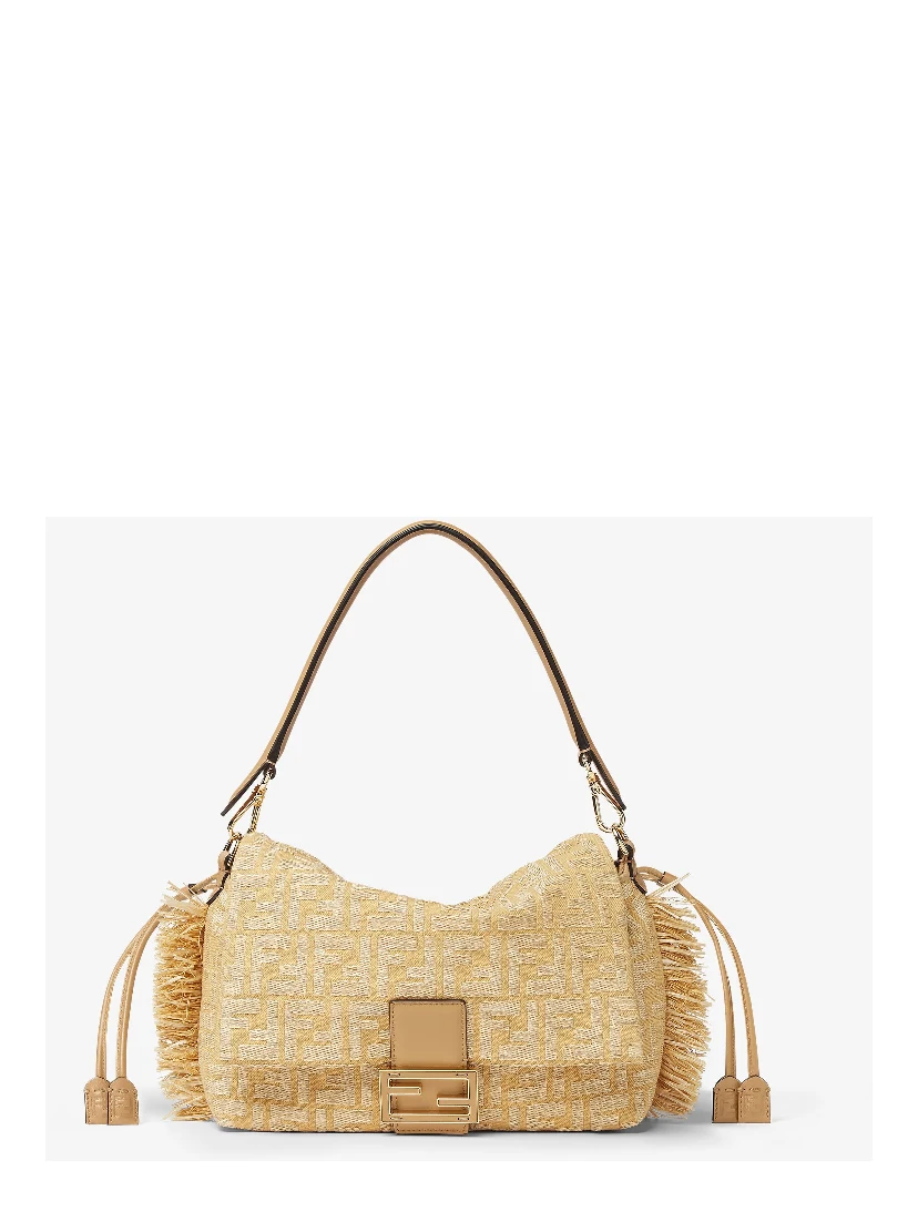 Zucca Mamma fringed canvas shoulder bag