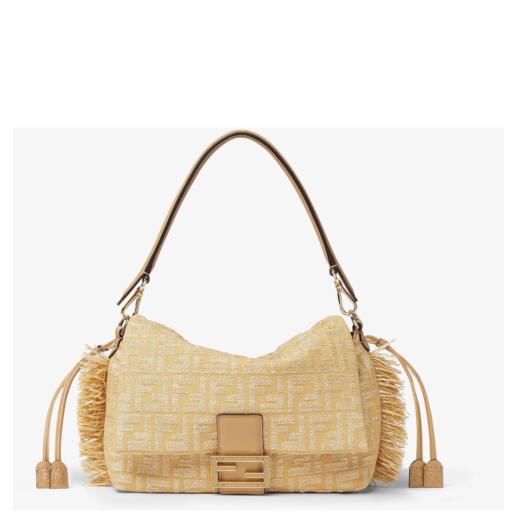 Zucca Mamma fringed canvas shoulder bag