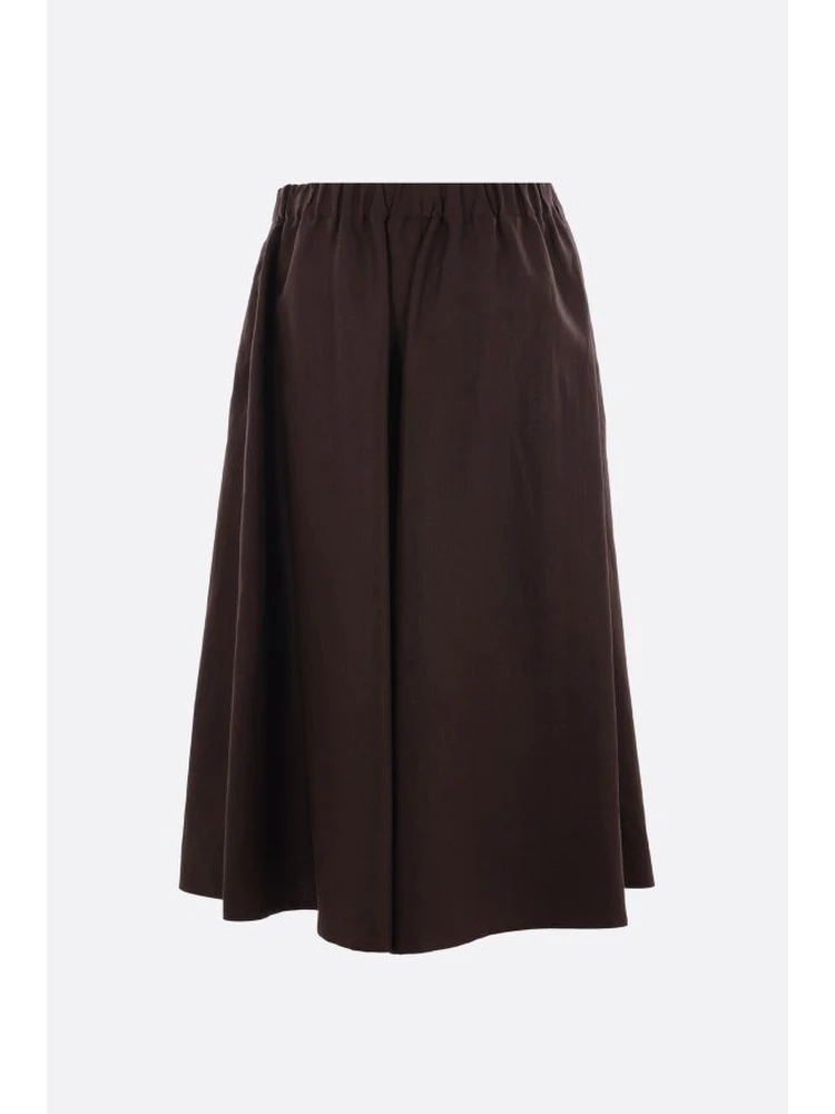 Linen midi skirt