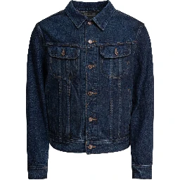 Denim jacket with logo