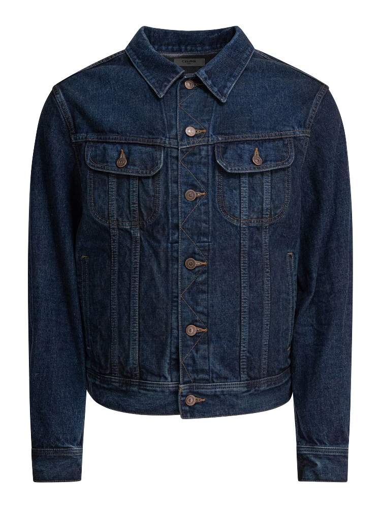 Denim jacket with logo