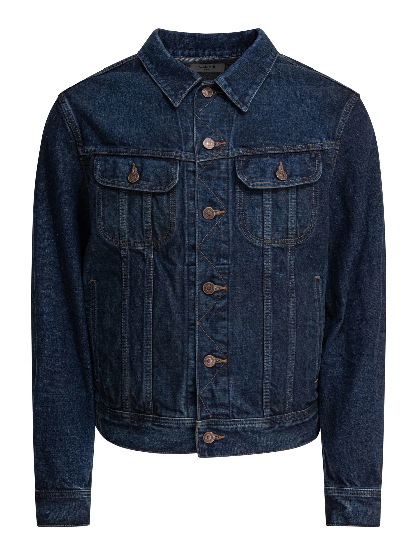 Denim jacket with logo