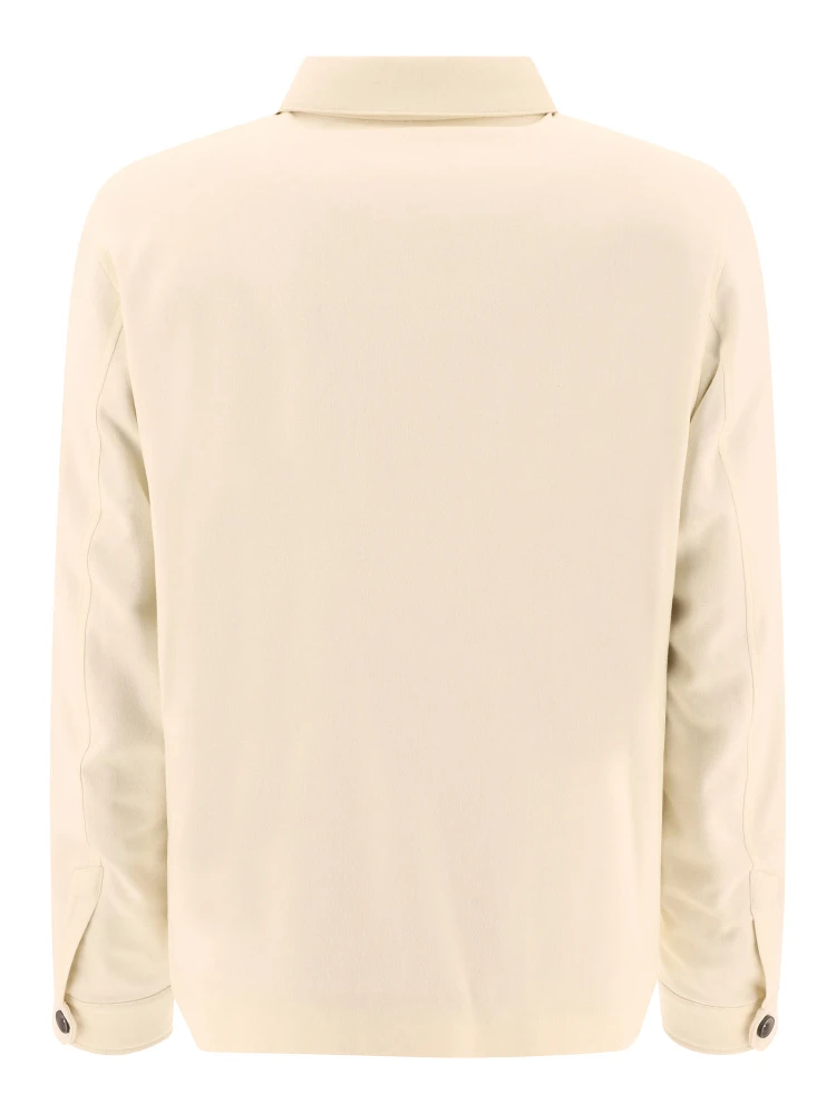 "Resort" overshirt in cashmere and silk alternative