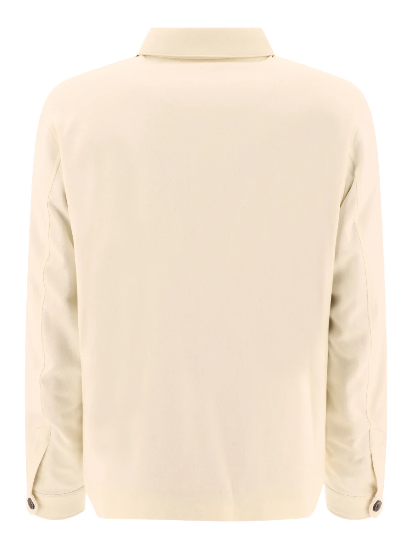 "Resort" overshirt in cashmere and silk