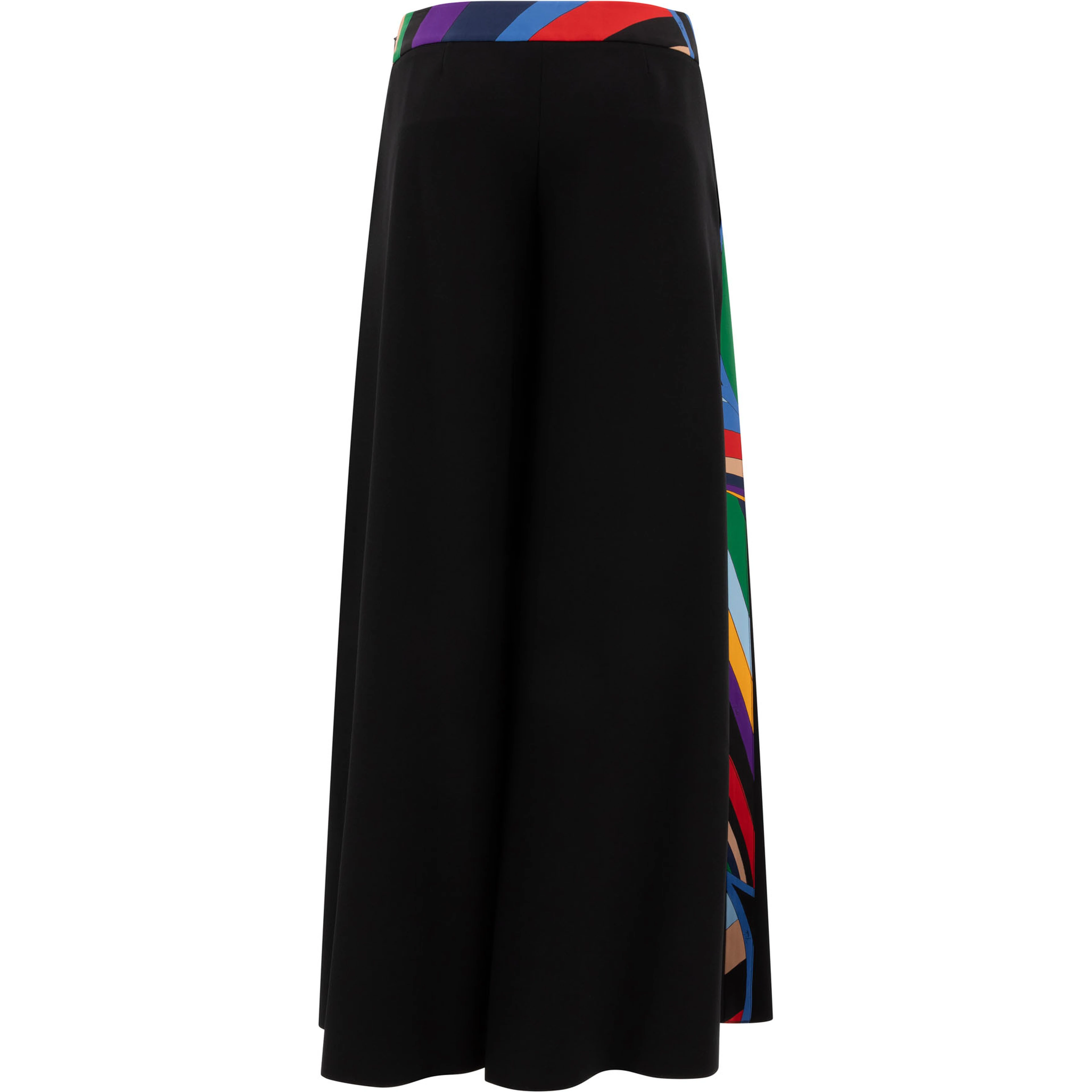 Iride-print trim palazzo trousers