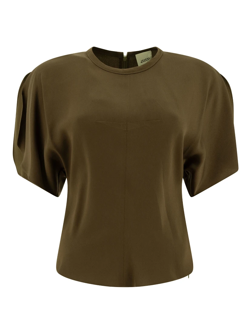 Top with puff sleeves
