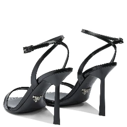 Brushed leather sandals