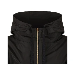 Hooded raincoat with zip