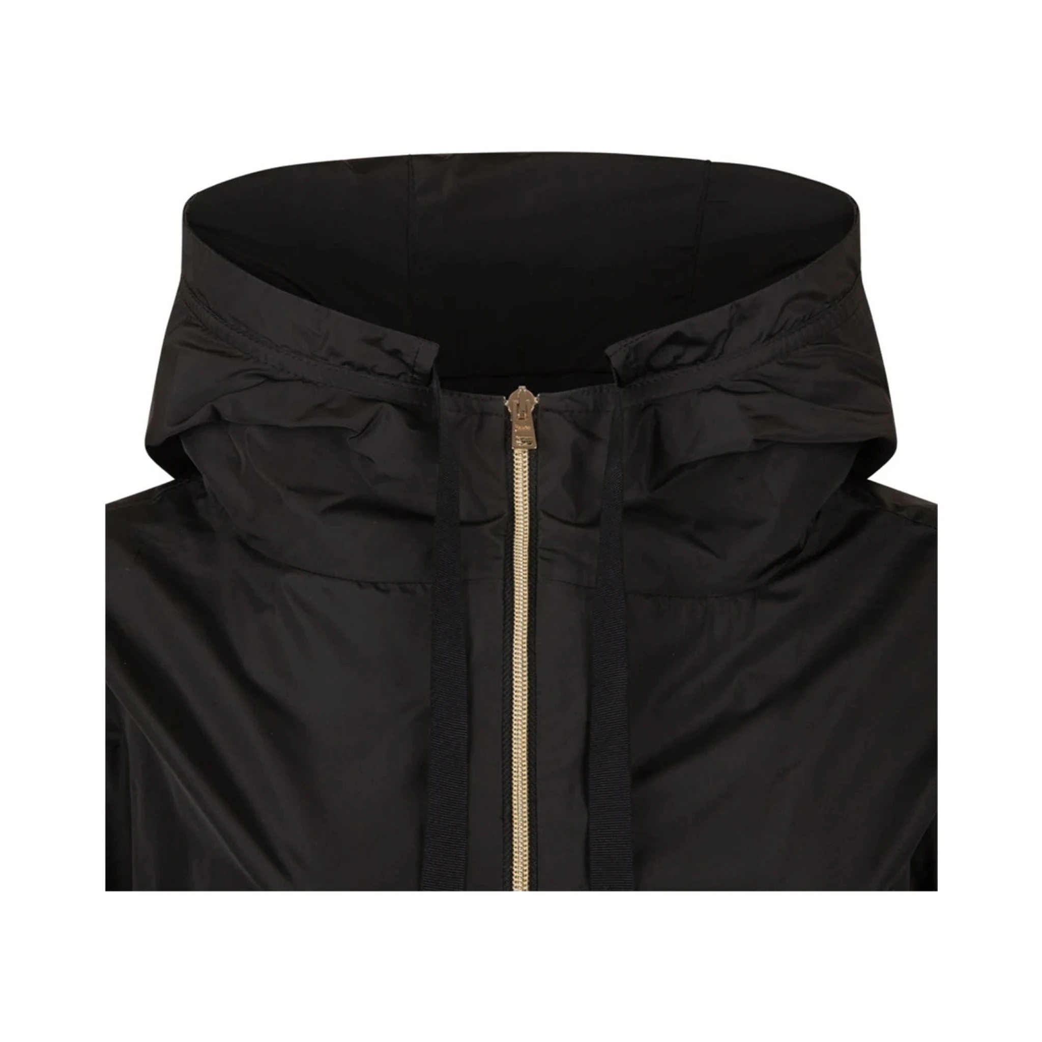 Hooded raincoat with zip