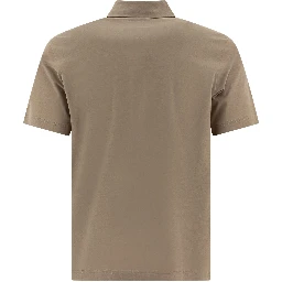Crêpe jersey polo shirt