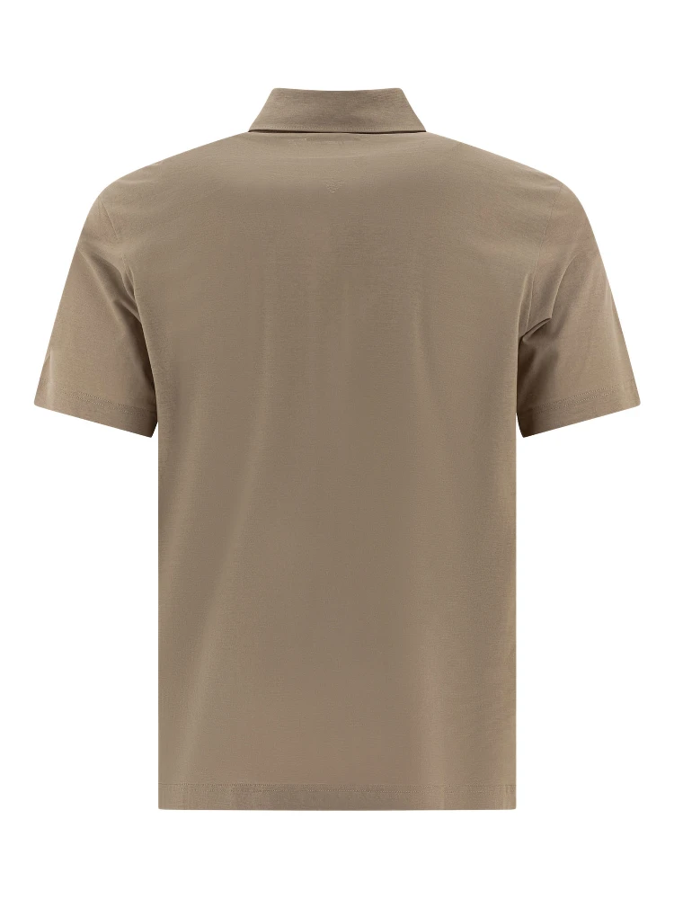 Crêpe jersey polo shirt alternative