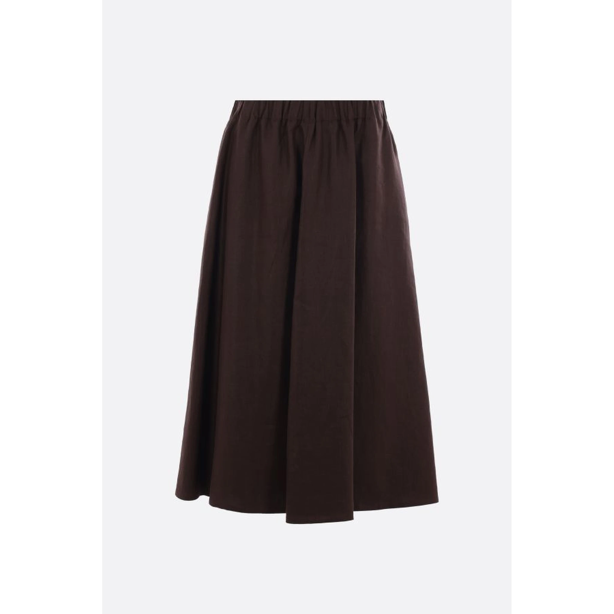 Linen midi skirt