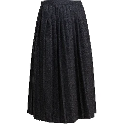 Pleated skirt in wool