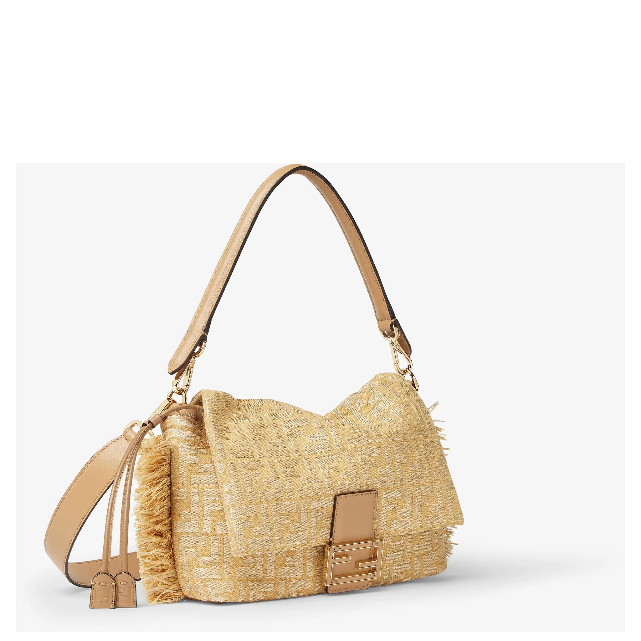 Zucca Mamma fringed canvas shoulder bag