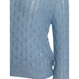 Sweater with perforated detail