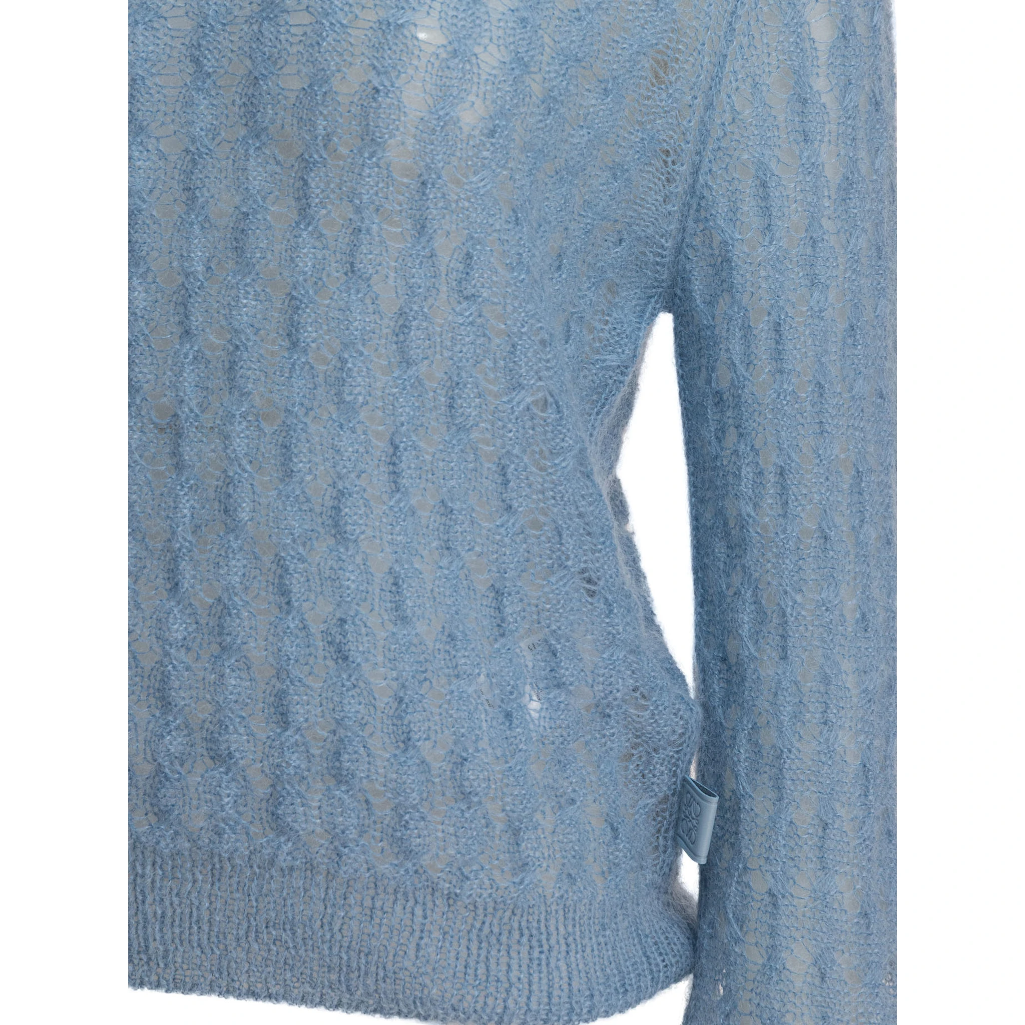 Sweater with perforated detail