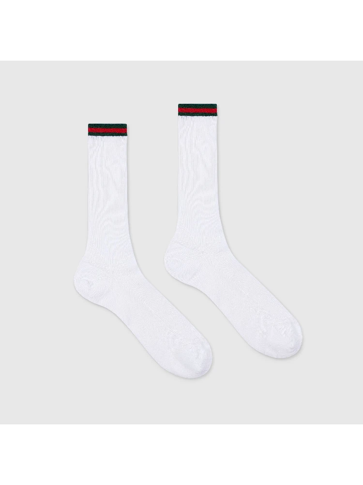 Cotton blend socks with Web detail alternative