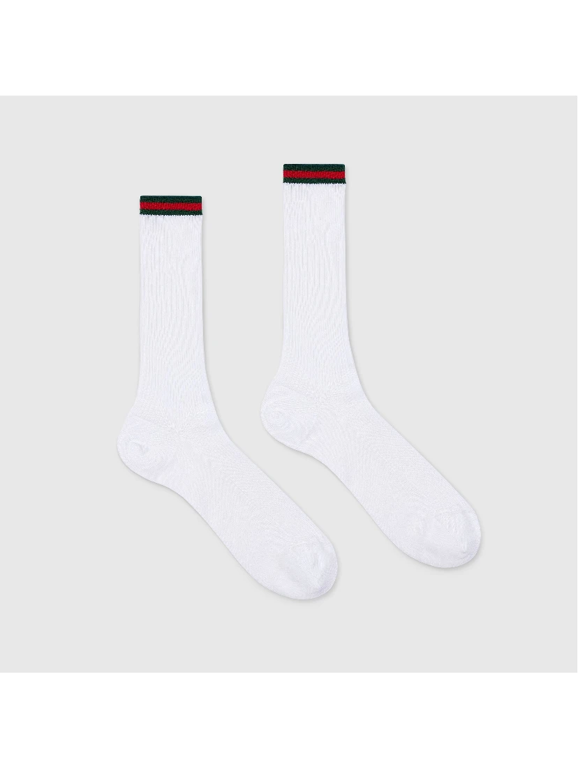 Cotton blend socks with Web detail