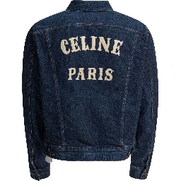 Denim jacket with logo