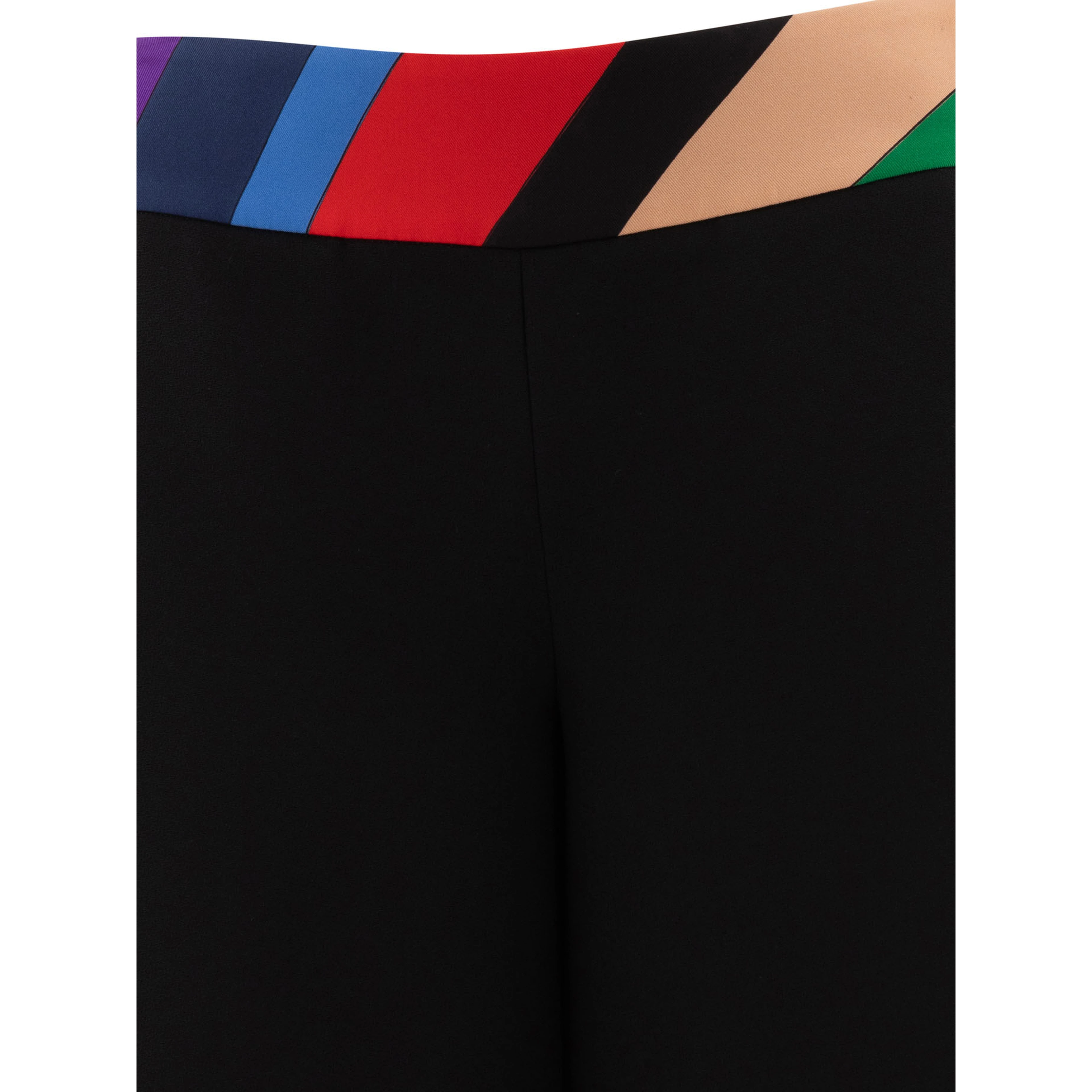 Iride-print trim palazzo trousers