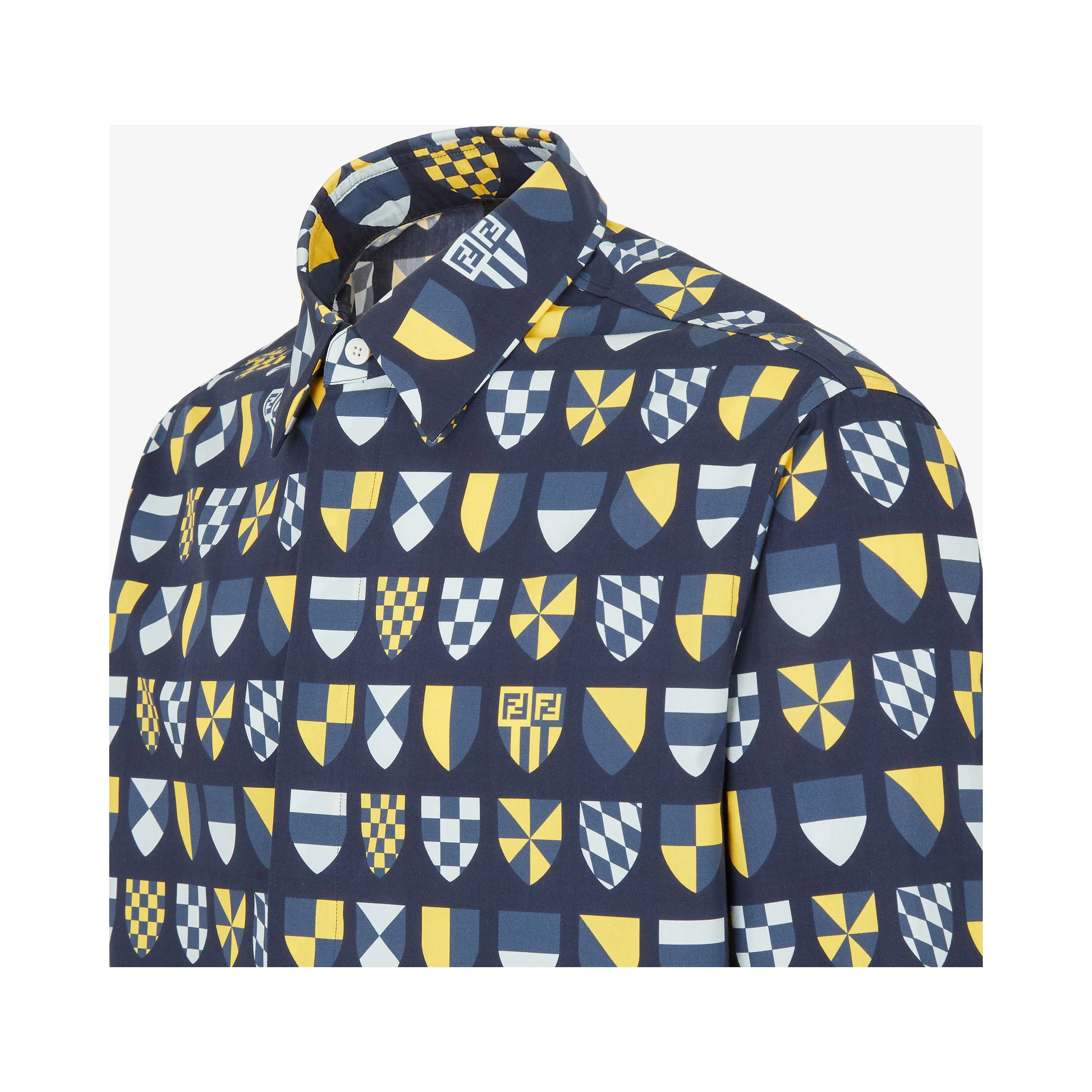 Crest-print shirt
