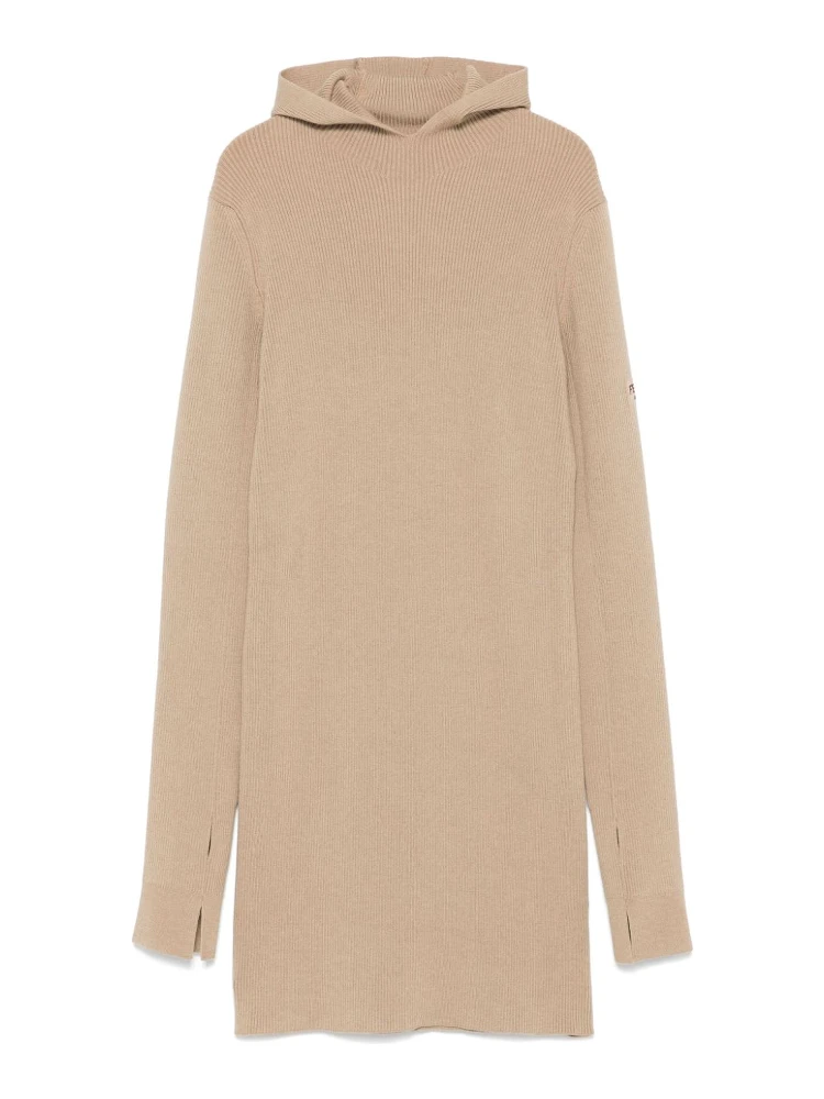 Short fitted dress with hood