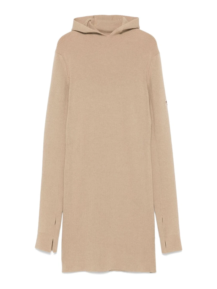 Short fitted dress with hood