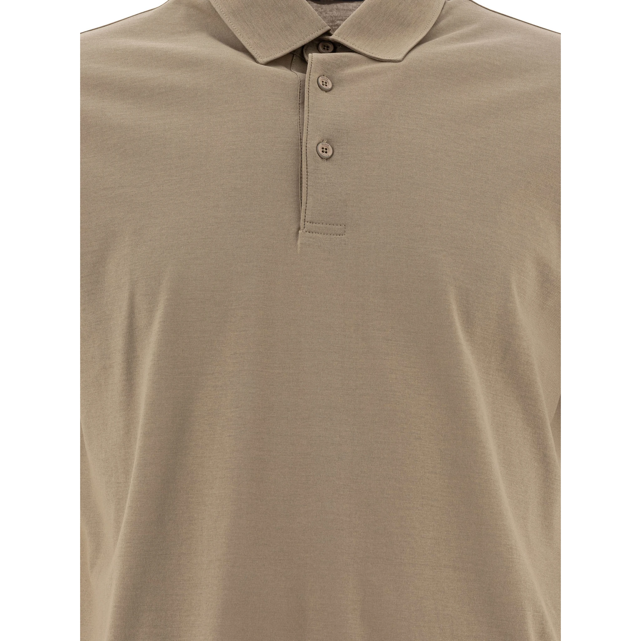 Crêpe jersey polo shirt