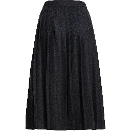 Pleated skirt in wool