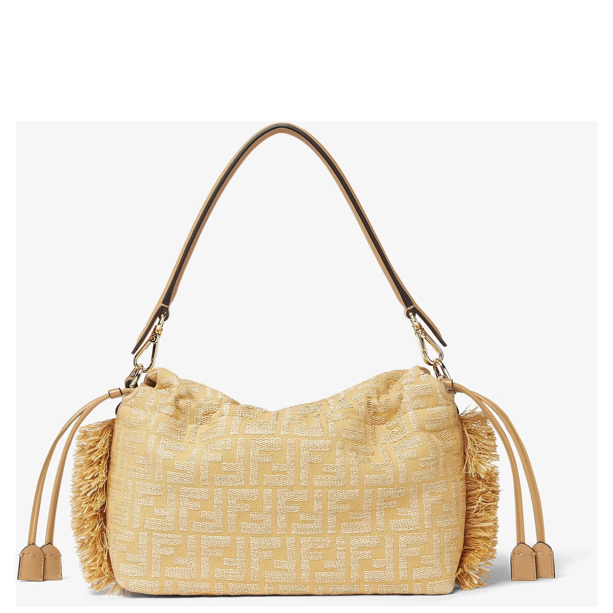 Zucca Mamma fringed canvas shoulder bag