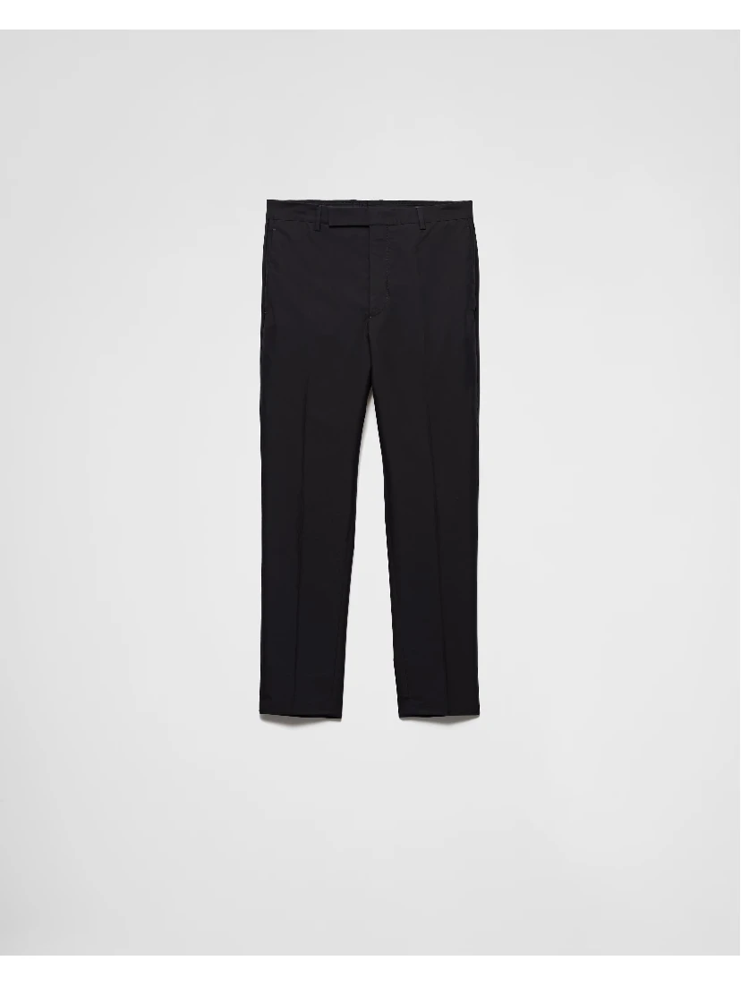 Technical cotton pants