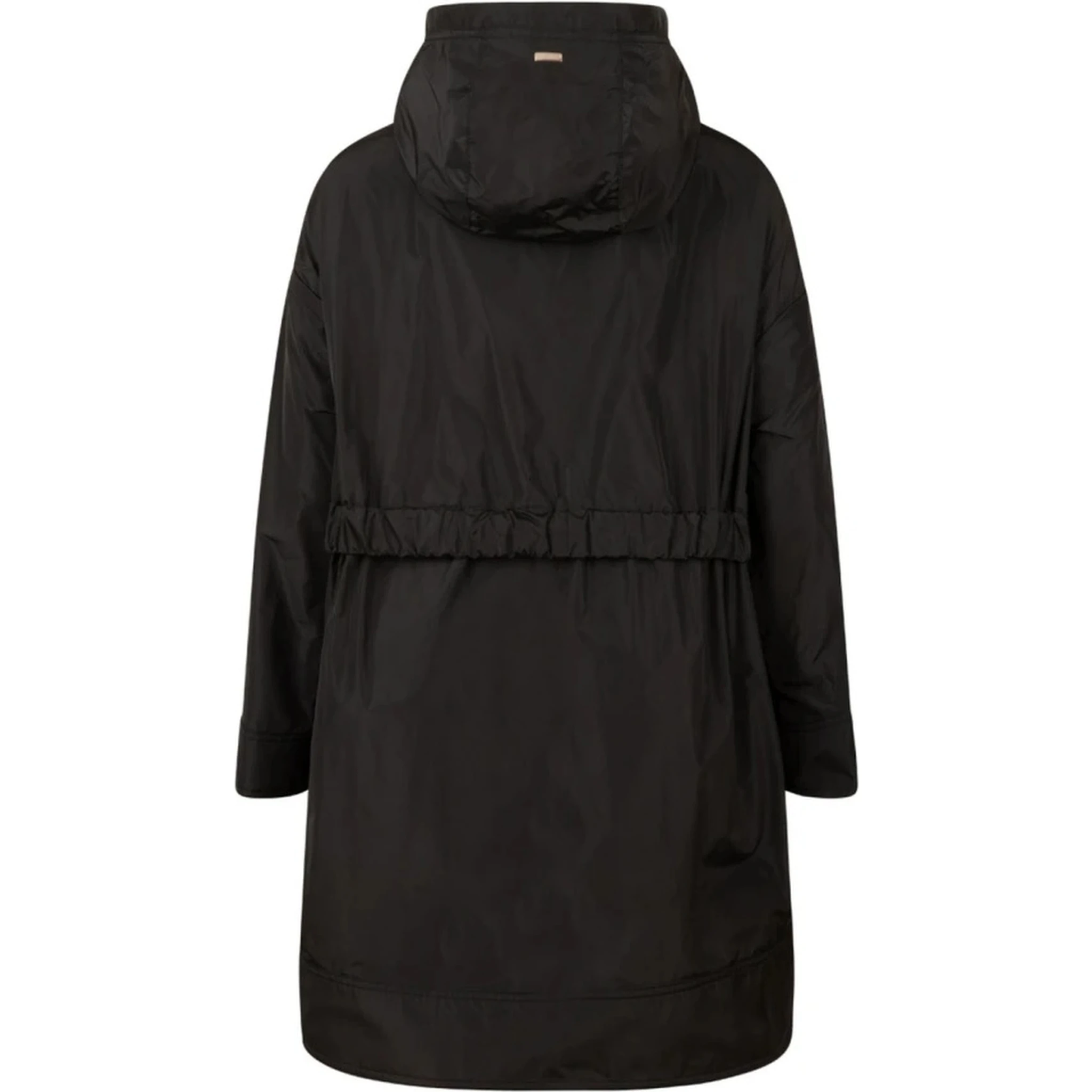 Hooded raincoat with zip