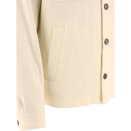 "Resort" overshirt in cashmere and silk