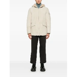 Suede jacket with hood