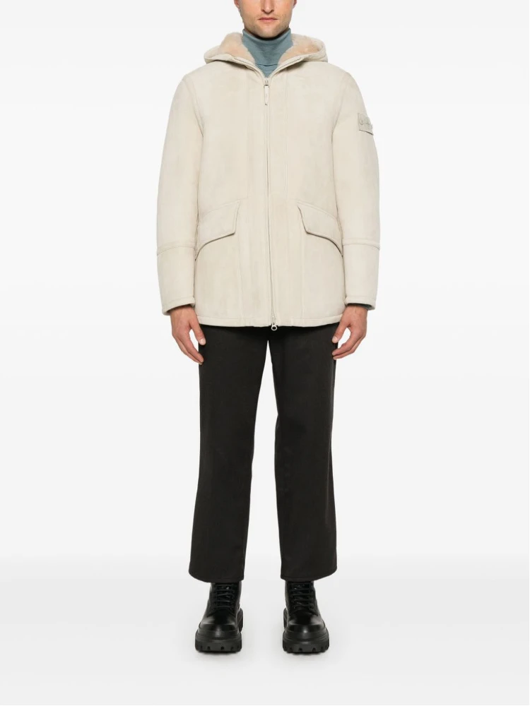 Suede jacket with hood alternative